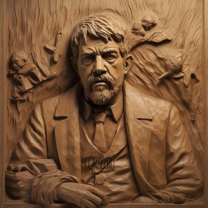 Claude Debussy 3 stl model for CNC